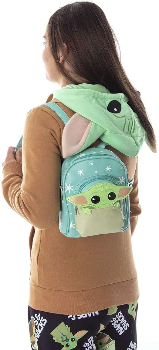 Bioworld Star Wars The Mandalorian Baby Groku The Child Micro Mini Backpack Shoulder Bag 9" - Image 2