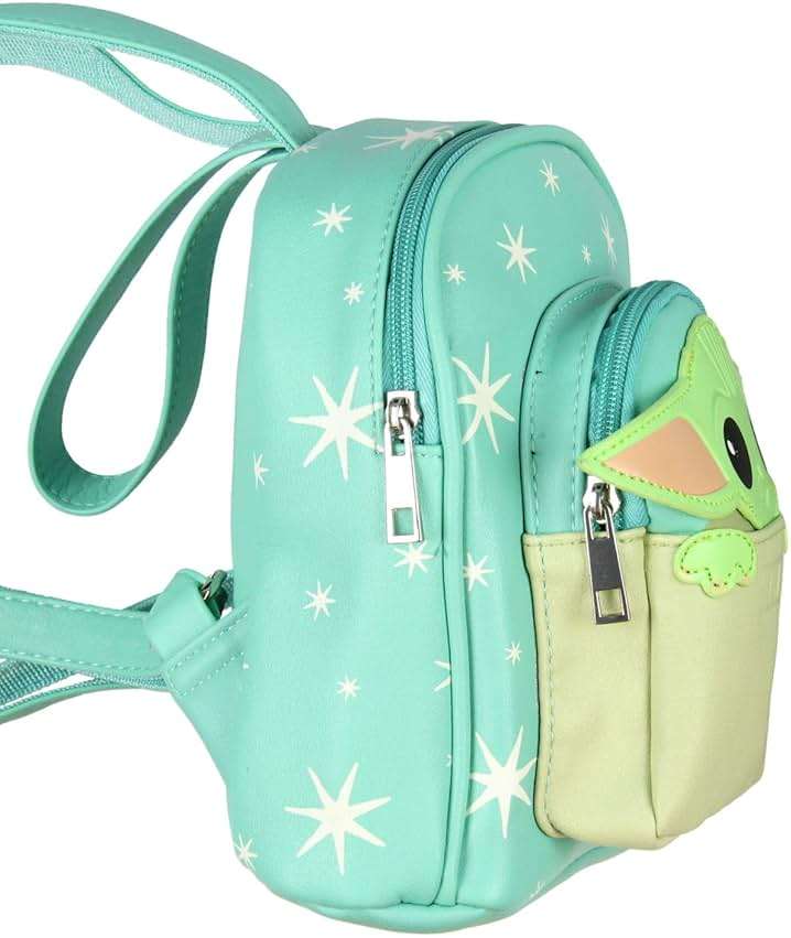 Bioworld Star Wars The Mandalorian Baby Groku The Child Micro Mini Backpack Shoulder Bag 9" - Image 5