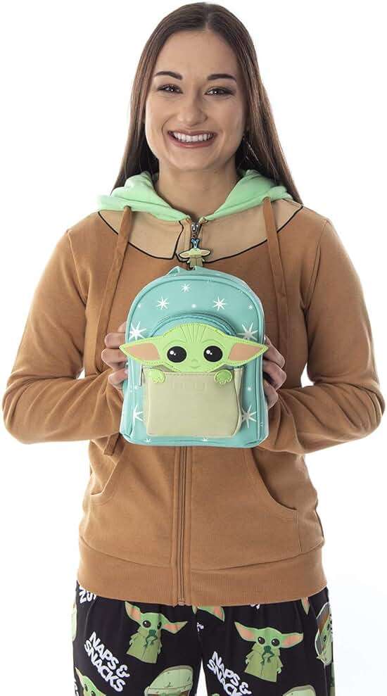 Bioworld Star Wars The Mandalorian Baby Groku The Child Micro Mini Backpack Shoulder Bag 9" - Image 6
