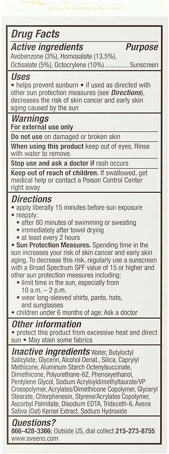 Aveeno Protect + Hydrate Face Sunscreen, SPF 60 Broad Spectrum, for Sensitive Skin, Travel Size, Water Resistant (80 minutes), Paraben, Oxybenzone & Oil Free, 2 fl oz - Image 7