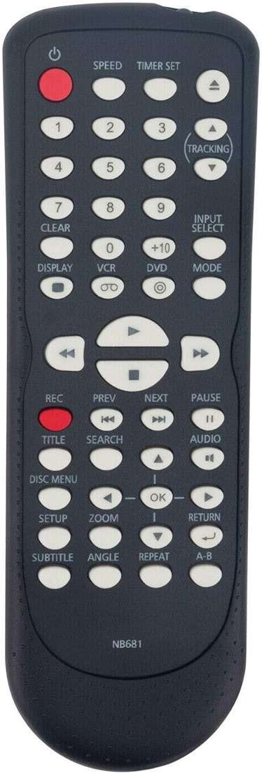 New - NB681 Remote Control Unit for Funai DVD VCR Combo Player CDV225FX4 DV220FX4 - Image 1