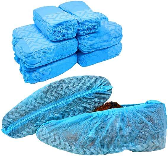 Ever Ready First Aid - Disposable Shoe Cover - 100 count (50 pairs) Hygienic Foot Booties Covers Disposable Recyclable Waterproof Shoe Booties, Fits Large Size Up to US Men's 11 & US Women's 13 - Image 1