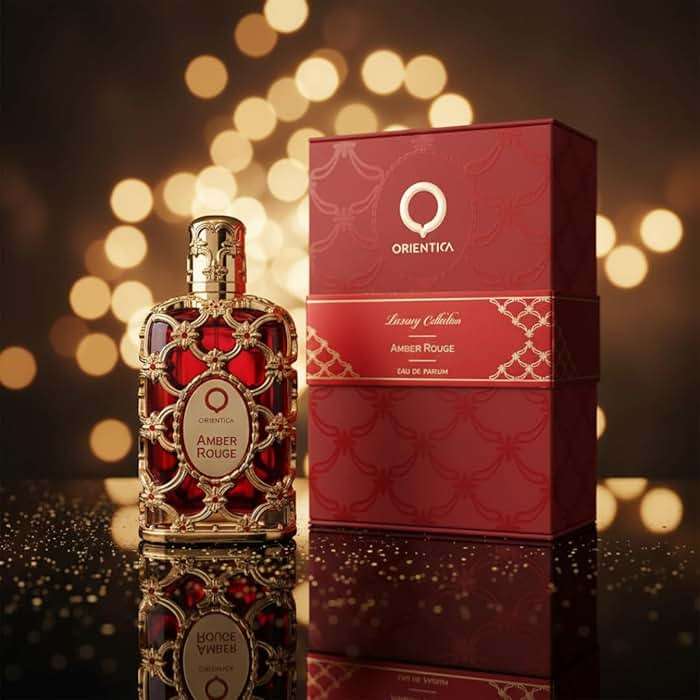 Orientica Luxury Amber Rouge Eau De Parfum 2.7oz/80ml - Notes of Amber Saffron, Jasmine & Orange - Woody, Floral Arabic Perfumes for Women & Men - Perfumes Arabes de Mujer y Hombres - Image 3