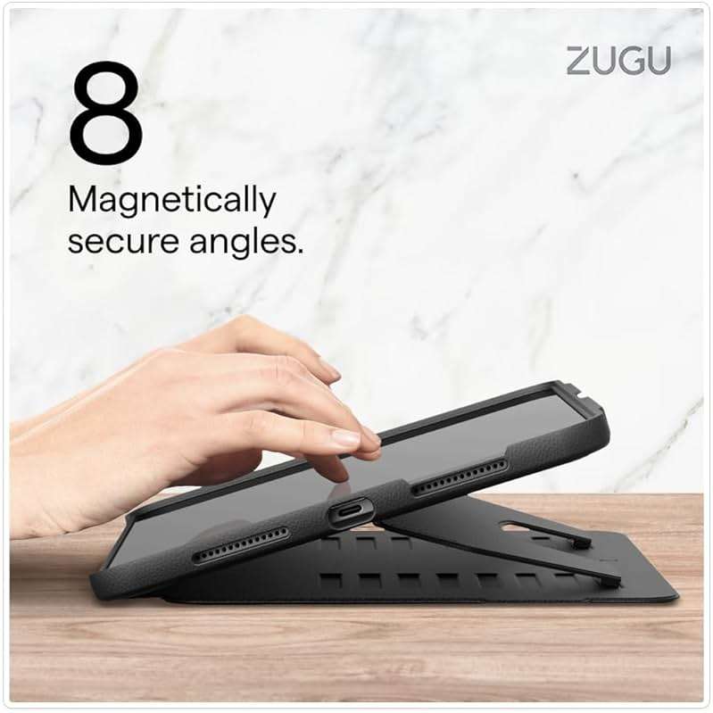 ZUGU CASE for iPad Air 11 M4 2026/M3 2025/M2 2024 iPad Air 4 & 5 10.9 Inch (2020/2022) - Protective, Ultra Thin, Magnetic Stand, Sleep/Wake Cover with Apple Pencil Charging & Storage - Black - Image 4
