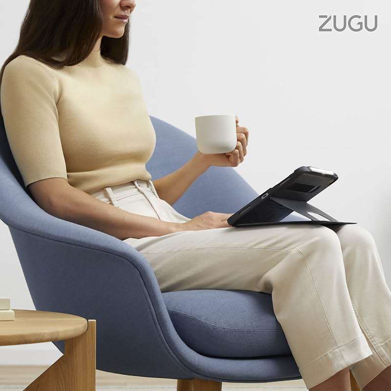 ZUGU CASE for iPad Air 11 M4 2026/M3 2025/M2 2024 iPad Air 4 & 5 10.9 Inch (2020/2022) - Protective, Ultra Thin, Magnetic Stand, Sleep/Wake Cover with Apple Pencil Charging & Storage - Black - Image 6
