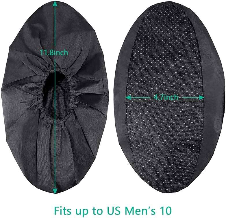 SATINIOR 3 Pairs Reusable Shoe Covers Slip Resistant Waterproof Boot Covers Elasticity Convenience Dustproof Overshoes Machine Washable for Household Carpet Floor Protection, Black - Image 4