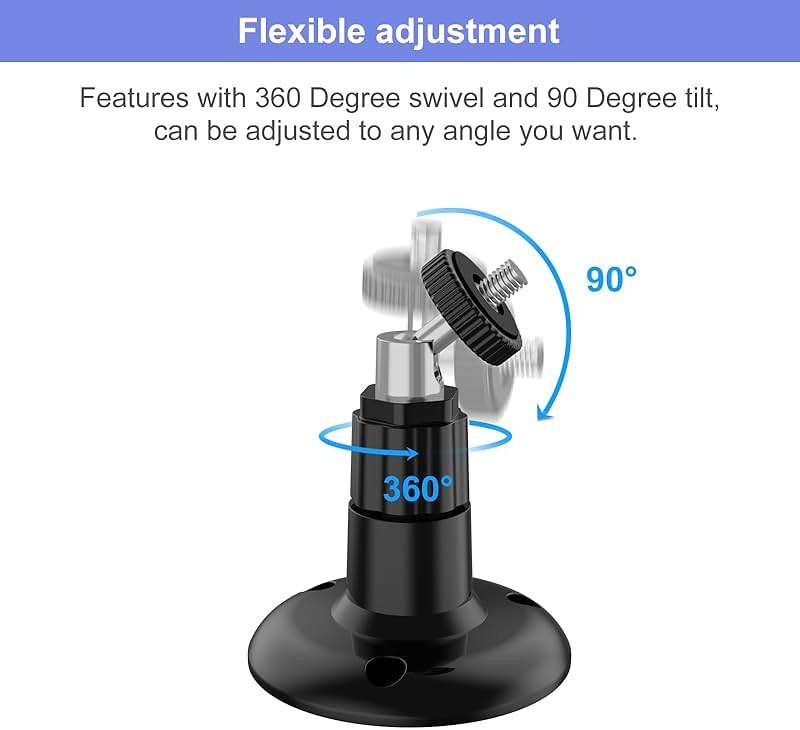 Blink Outdoor 4 (4th Gen) Wall Mount, Weatherproof Protective Cover and 360 Degree Adjustable Mount with Blink Sync Module Mount for Outdoor Indoor Security Camera (Black, 1 Pack) - Image 5