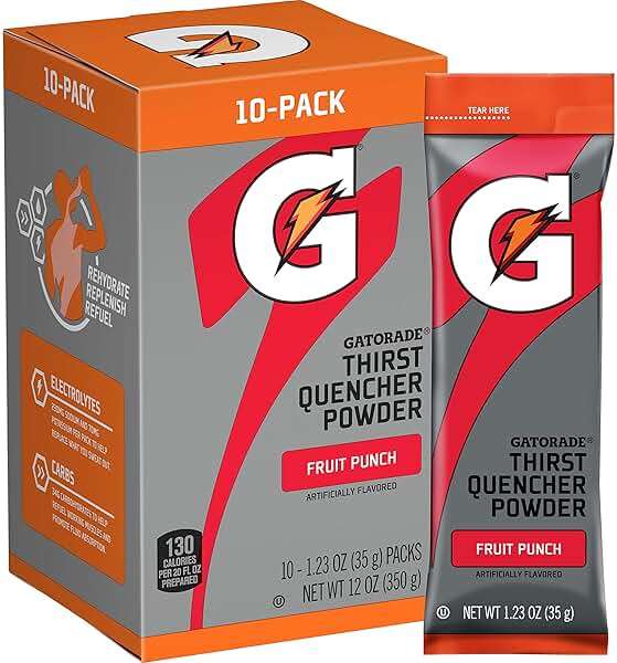 Gatorade G Powder 10ct Punch, Mixed Fruit, 10 Count - Image 1