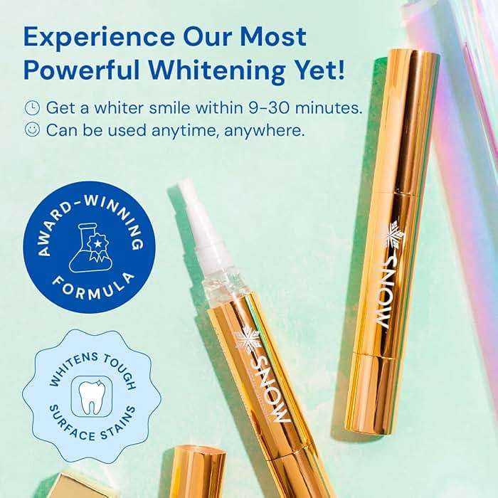 SNOW Extra Strength Teeth Whitening Pen | Hydroxyapatite | Dual Whitening Complex of Hydrogen Peroxide and Carbamide Peroxide | Coffee Wine Tea Stains | Fluoride Free | Peppermint - Image 4