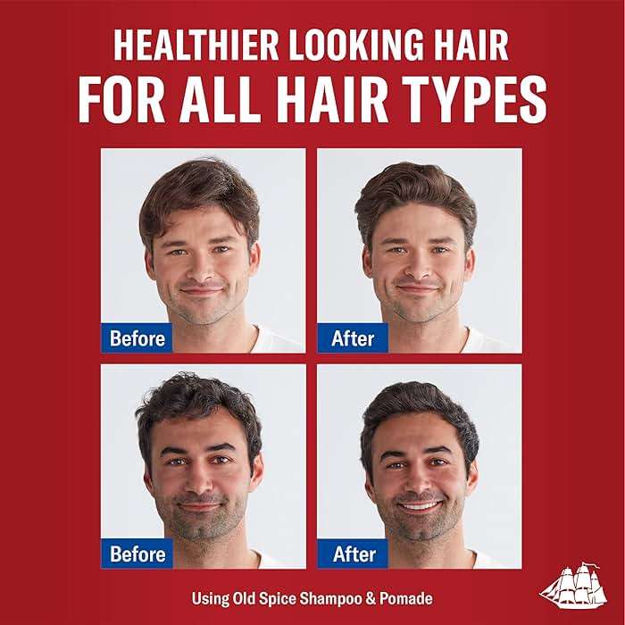 Old Spice Classic Pomade for Men, Healthy & Strong with Vitamin E & Biotin, Men's Hair Styling Pomade, Medium Hold, Matte Finish, 2.22 oz, Twin Pack - Image 3