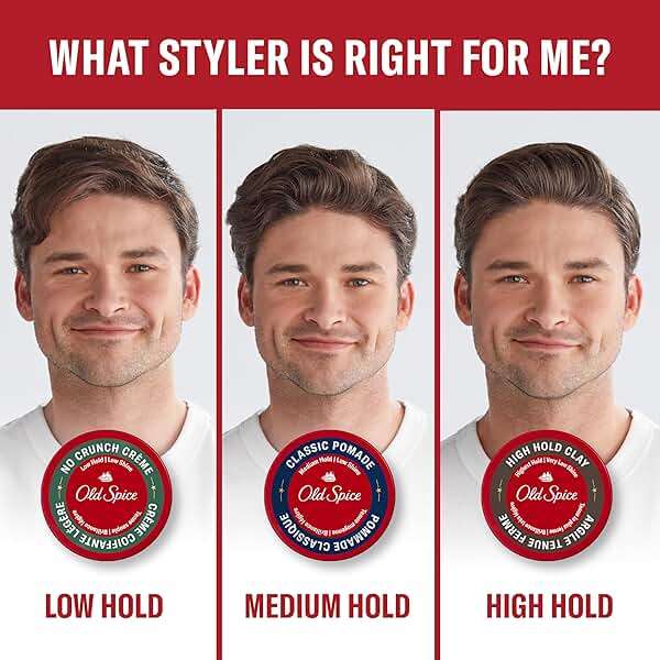 Old Spice Classic Pomade for Men, Healthy & Strong with Vitamin E & Biotin, Men's Hair Styling Pomade, Medium Hold, Matte Finish, 2.22 oz, Twin Pack - Image 6