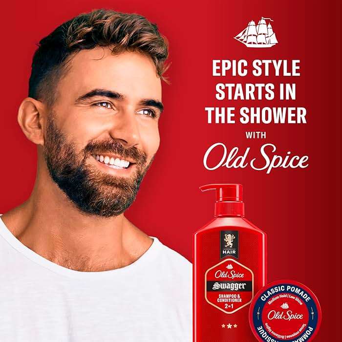 Old Spice Classic Pomade for Men, Healthy & Strong with Vitamin E & Biotin, Men's Hair Styling Pomade, Medium Hold, Matte Finish, 2.22 oz, Twin Pack - Image 7