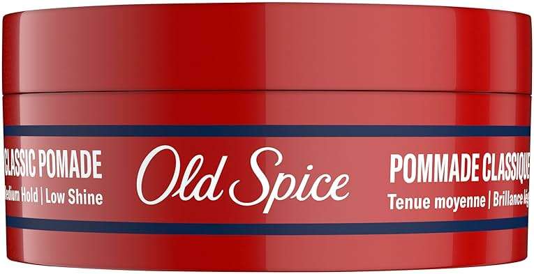 Old Spice Classic Pomade for Men, Healthy & Strong with Vitamin E & Biotin, Men's Hair Styling Pomade, Medium Hold, Matte Finish, 2.22 oz, Twin Pack - Image 8