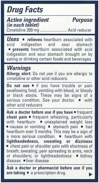 Tagamet HB 200 mg Cimetidine Acid Reducer and Heartburn Relief, Relieves and Prevents Indigestion, 70 Count - Image 7