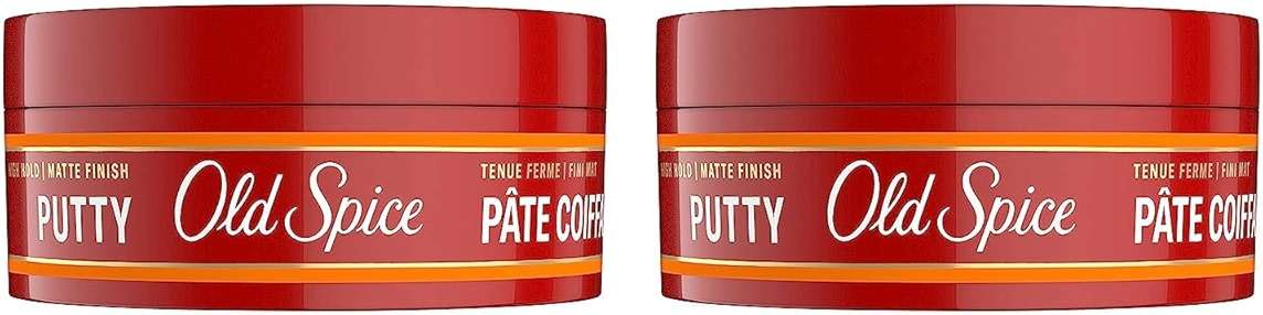 Old Spice Hair Styling Putty for Men, High Hold Matte Finish, 2.22 Oz Each, Twin Pack, NEW Formula - Image 1