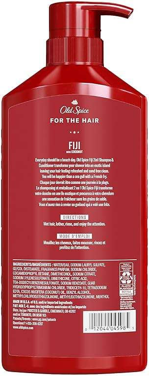 Old Spice Mens 2-in-1 Shampoo and Conditioner Set, Fiji, Coconut & Tropical Wood Scent, For All Hair Types, Healthier, Fuller, Moisturized Looking Hair, 21.9 fl oz Each, Twin Pack - Image 11
