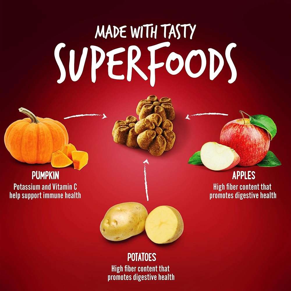 Fruitables Baked Dog Treats, Healthy Pumpkin Treat for Dogs, Low Calorie & Delicious, Free of Wheat, Corn and Soy, Made in the USA, Apple and Crispy Bacon Flavor, 12oz - Image 5