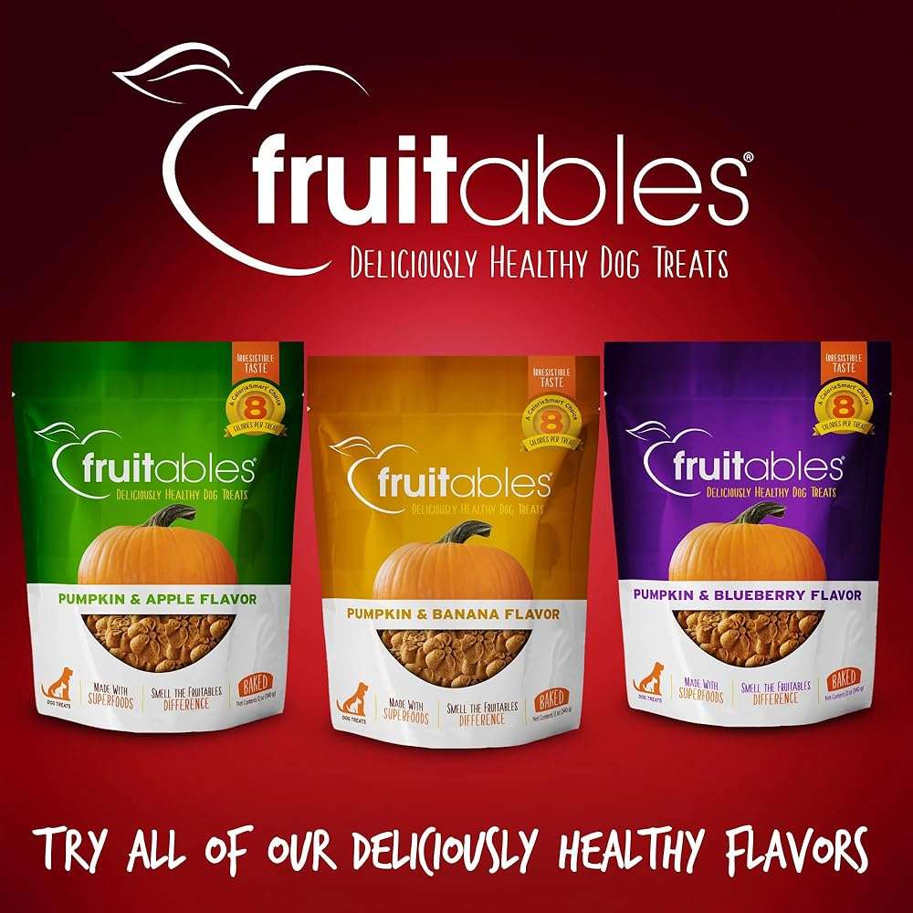 Fruitables Baked Dog Treats, Healthy Pumpkin Treat for Dogs, Low Calorie & Delicious, Free of Wheat, Corn and Soy, Made in the USA, Apple and Crispy Bacon Flavor, 12oz - Image 10