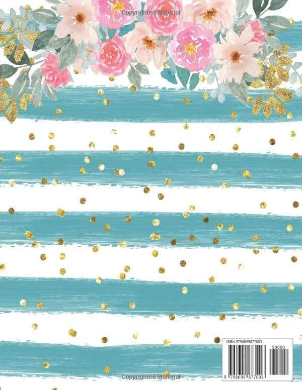 2021-2022 Monthly Planner: Two Year Planner Calendar Schedule Daily Organizer Agenda with Holidays with Blue Sky Floral Cover 8.5 x 11 - Image 2