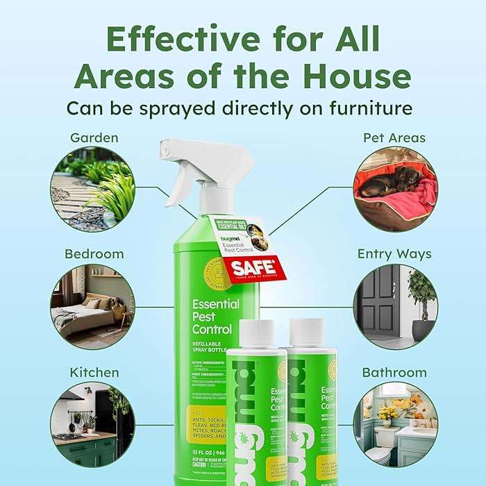 BugMD Ant Killer & Bug Spray Concentrate - Roach and Cockroach Killer Indoor, Spider & Flea Spray for Home, Fly and Insect Defense, Safe with Essential Oils, Plant-Powered, Pest Control Kit - Image 4