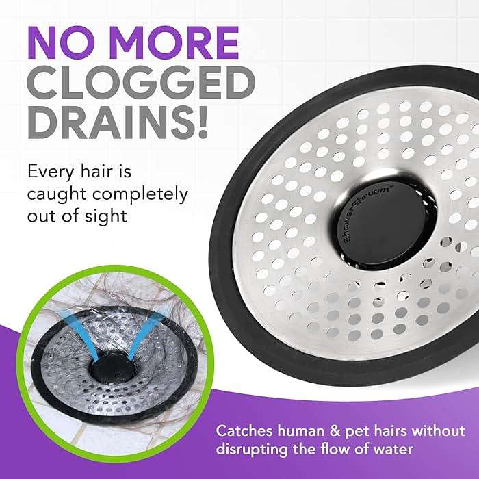 ShowerShroom SHSULT755 Ultra Revolutionary Shower Hair Catcher Drain Protector, No Size, Stainless - Image 3