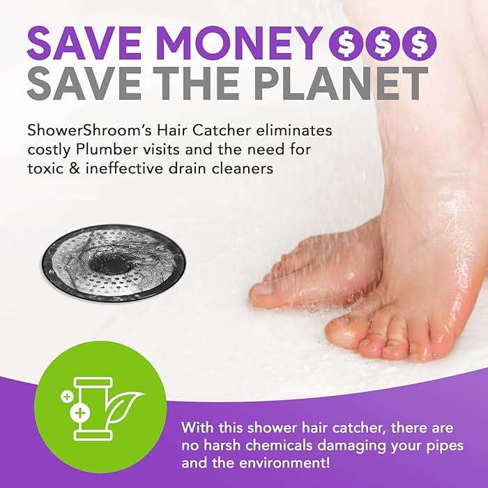 ShowerShroom SHSULT755 Ultra Revolutionary Shower Hair Catcher Drain Protector, No Size, Stainless - Image 7