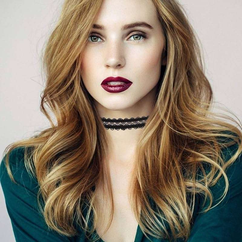 K&Q 60 PCS Choker Necklace, Classic Stretch Colorful Gothic Collar Tattoo Necklace AndBlack Layered Cute Lace Velvet Choker Necklace Set for teenagers and Women - Image 4
