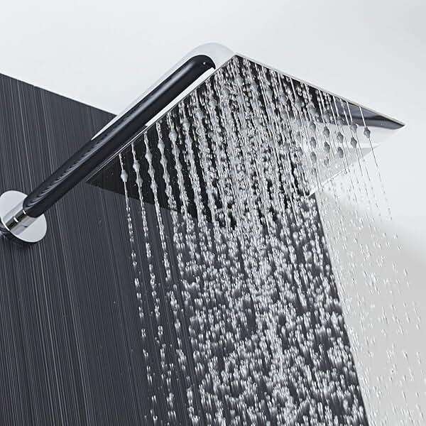 Voolan Rain Shower Head - High Flow Large Rainfall Shower Heads Made of Stainless Steel - Waterfall Bathroom Square Showerhead - Ceiling or Wall Mount (12" Chrome) - Image 7