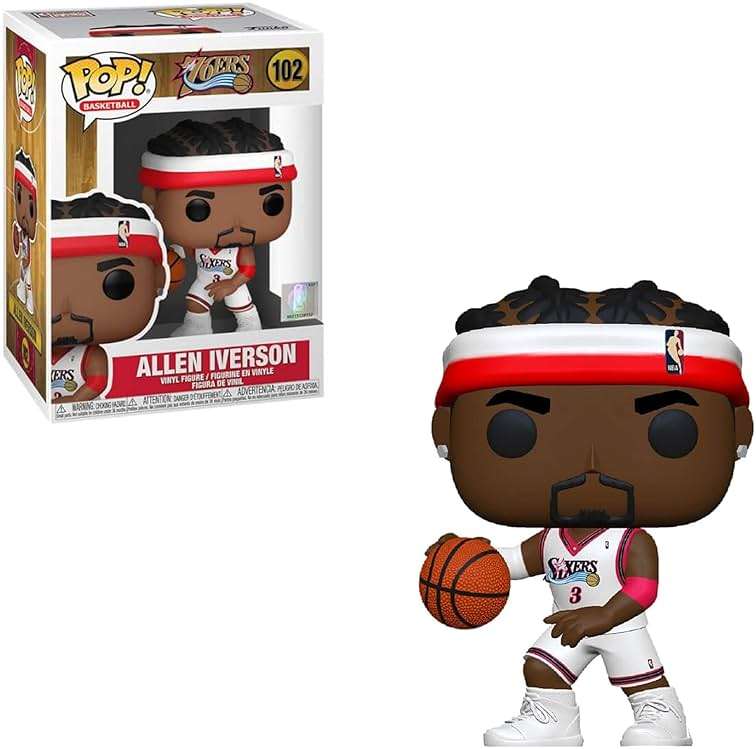 Funko POP NBA: Legends - Allen Iverson (Sixers Home), Multicolor - Image 1