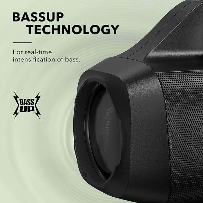 Soundcore Anker Motion Boom Waterproof Bluetooth Speaker with Titanium Drivers, BassUp Technology, IPX7, 24H Playtime, App, Built-in Handle, Outdoor Speaker for Camping, Pool, Beach, Backyard - Image 5