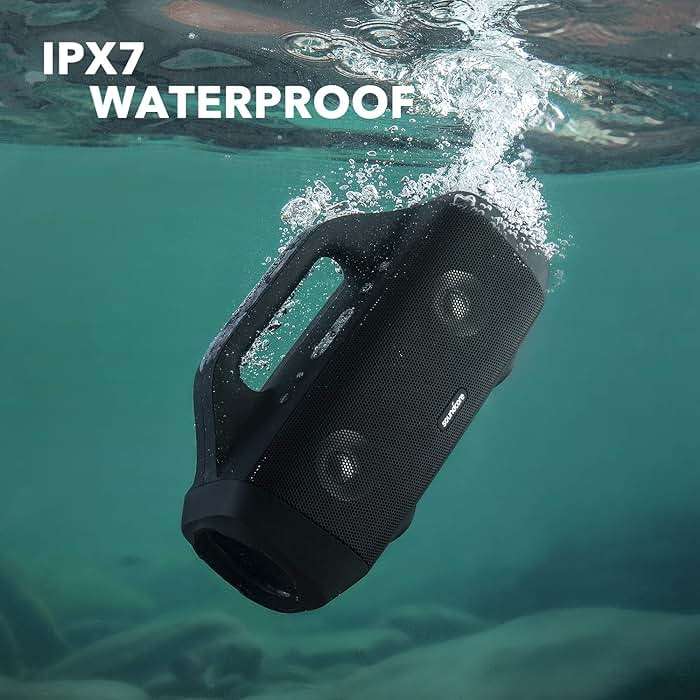 Soundcore Anker Motion Boom Waterproof Bluetooth Speaker with Titanium Drivers, BassUp Technology, IPX7, 24H Playtime, App, Built-in Handle, Outdoor Speaker for Camping, Pool, Beach, Backyard - Image 6