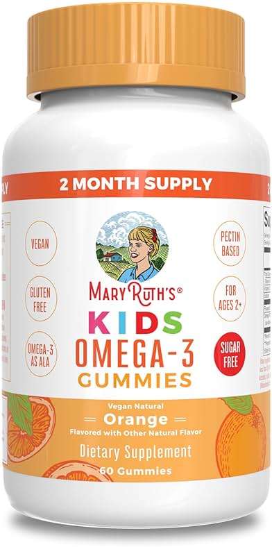 MARYRUTH'S Vegan Omega 3 Gummies for Kids 4 2 Month Supply | Sugar Free | Omega 3 Supplement with Vitamin C | Flaxseed Oil | Immune Support | Essential Nutrient ALA | No Fish Taste | 60 Count - Image 10