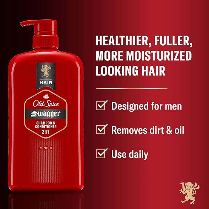 Old Spice Mens 2-in-1 Shampoo and Conditioner Set, Swagger, Cedarwood Lime Scent, For All Hair Types, Healthier, Fuller, More Moisturized Looking Hair, Barbershop Quality, 29.2 fl oz Each, Twin Pack - Image 2