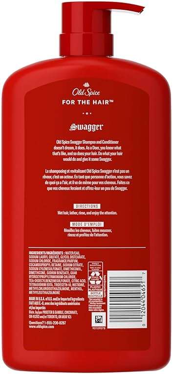 Old Spice Mens 2-in-1 Shampoo and Conditioner Set, Swagger, Cedarwood Lime Scent, For All Hair Types, Healthier, Fuller, More Moisturized Looking Hair, Barbershop Quality, 29.2 fl oz Each, Twin Pack - Image 11