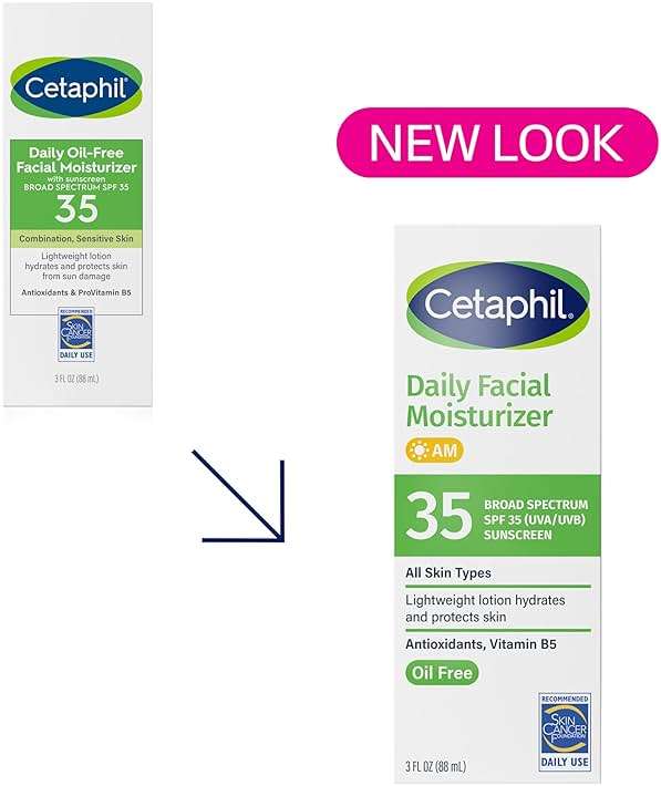 Cetaphil Face Moisturizer, Daily Oil Free Facial Moisturizer with SPF 35, For Dry or Oily Combination Sensitive Skin, Fragrance Free Face Lotion - Image 2