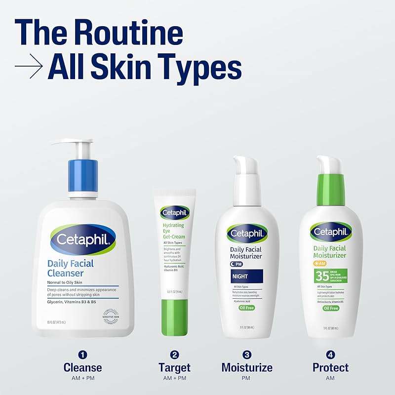Cetaphil Face Moisturizer, Daily Oil Free Facial Moisturizer with SPF 35, For Dry or Oily Combination Sensitive Skin, Fragrance Free Face Lotion - Image 6