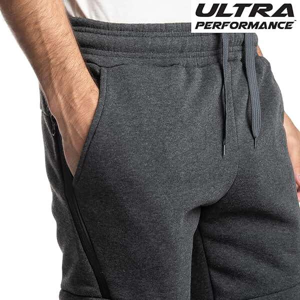 Ultra Performance 3 Pack Fleece Active Tech Joggers for Men, Mens Sweatpants with Zipper Pockets - Image 3