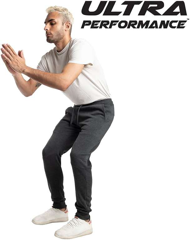 Ultra Performance 3 Pack Fleece Active Tech Joggers for Men, Mens Sweatpants with Zipper Pockets - Image 6