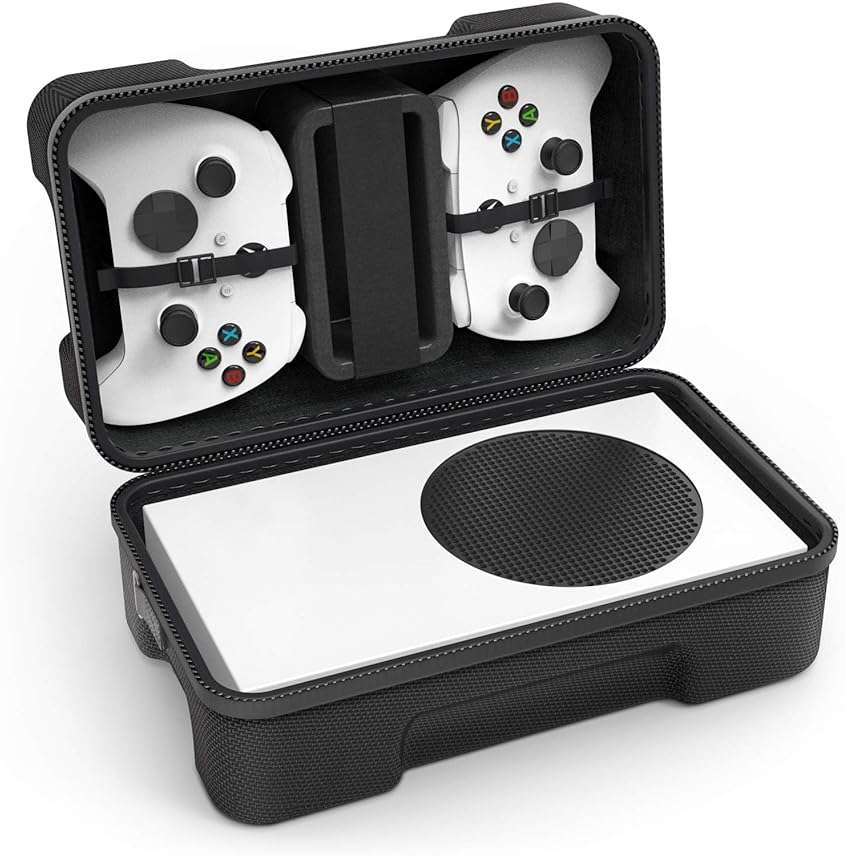 SHBC Hard Carrying Case Compatible with Xbox Series S Game Console Travel Storage Bag for Wireless Controllers and Accessories - Image 1