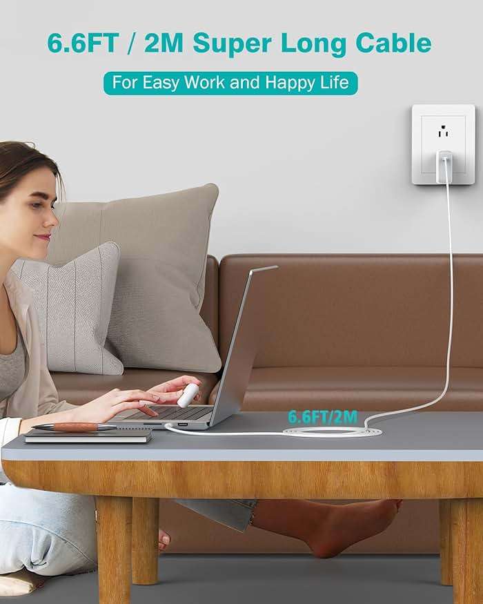 Charger for MacBook Air MacBook Pro 13 14 15 16 inch 2025 2024 2023 2022 2021 2020, M1 M2 M3 M4 Laptop 70W USB C Power Adapter, iPad, LED, 6.6FT USB-C Cable, Charging as Fast as Original Quality - Image 6
