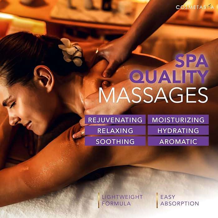 Cosmetasa Lavender Massage Oil for Massage Therapy with Roller - All Natural, Cruelty-Free & Spa Quality Skin Therapy Oil & Soothing Care - Lavender, Geranium & Grapeseed Oil (8.8 oz) - Image 6