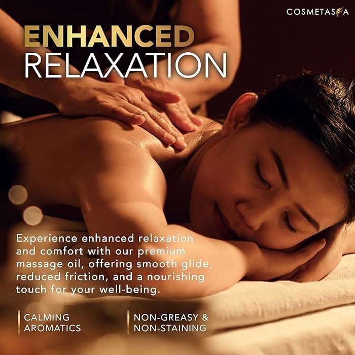 Cosmetasa Lavender Massage Oil for Massage Therapy with Roller - All Natural, Cruelty-Free & Spa Quality Skin Therapy Oil & Soothing Care - Lavender, Geranium & Grapeseed Oil (8.8 oz) - Image 8