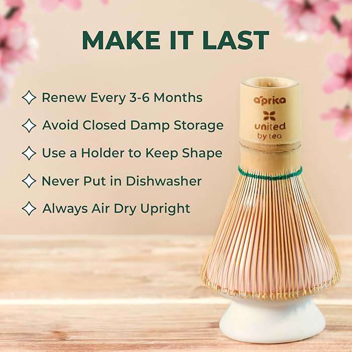 Aprika Life Matcha Whisk – 100 Prong Bamboo Chasen | Traditional Japanese Tea Whisk for Matcha Powder, Ceremonial Tea & Lattes | Durable Handcrafted Bamboo Whisk for Authentic Matcha Preparation - Image 5