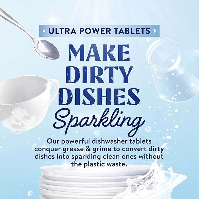 Cleancult Ultra Power Dishwasher Detergent Pods for Sparkling Streak-Free Shine, All-In-One, No Plastic Waste, 32 Count - Image 2
