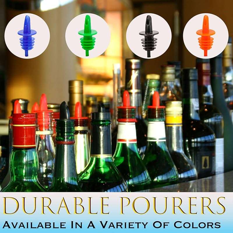 EHOMEA2Z Snow Cone Syrup Pour Spouts 12 Pack – Plastic Bottle Speed Pourers for Shaved Ice, Liquor, Juice & More (12, Green) - Image 4