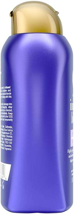 OGX Color Care + Impecca-Blonde Purple Shampoo, Highly-Pigmented Toning Shampoo for Blonde, Silver, & Lightened Hair, Hair Wash to Correct Yellow Tones & Protect from Color Fade, 13 fl. oz - Image 6