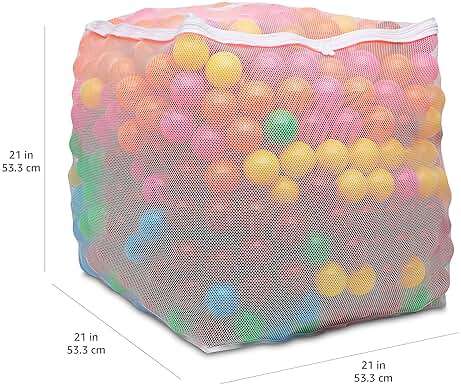 Amazon Basics BPA Free Ball Pit Balls with Storage Bag, Crush-Proof Plastic for Toddlers Kids 12+ Months Play, 6 Bright Colors, Pack of 1000 - Image 2