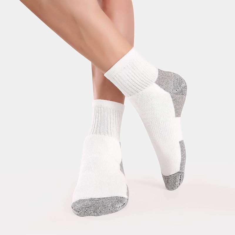 WANDER Men's Athletic Ankle Socks 3/8 Pairs Thick Cushion Running Socks for Men&Women Cotton Socks 6-9/9-12/12-15 - Image 4