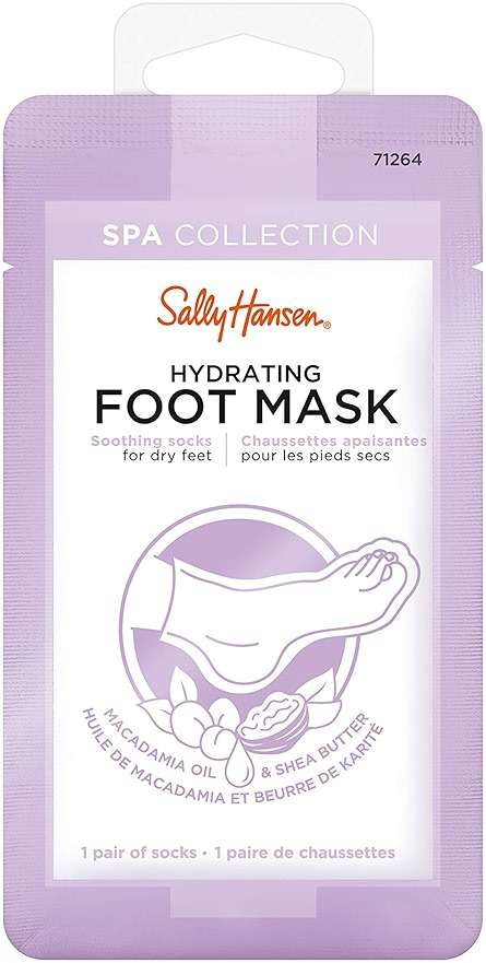 Sally Hansen Nail Treatment Spa Collection Hydrating Foot Mask | Soothes and Moisturizes Dry Feet | Enriched with Vitamin E, Macadamia & Shea Butter - Image 1