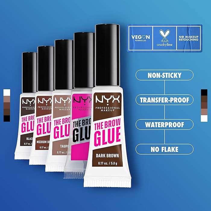 NYX PROFESSIONAL MAKEUP The Brow Glue, Extreme Hold Eyebrow Gel - Clear - Image 3